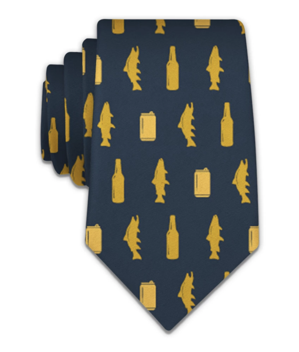 Rep Your Water Trout and Beer Necktie Rep Your Water Trout and Beer Necktie